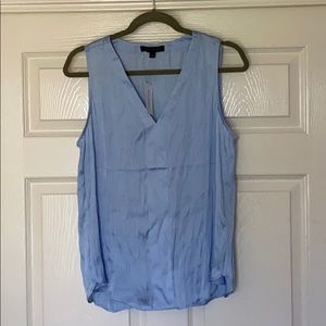 Satin Sleeveless V-Neck Top